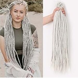 ZRQ Grey Synthetic Dreadlocks Crochet Dreads Boho Style Fake Dreads Synthetic